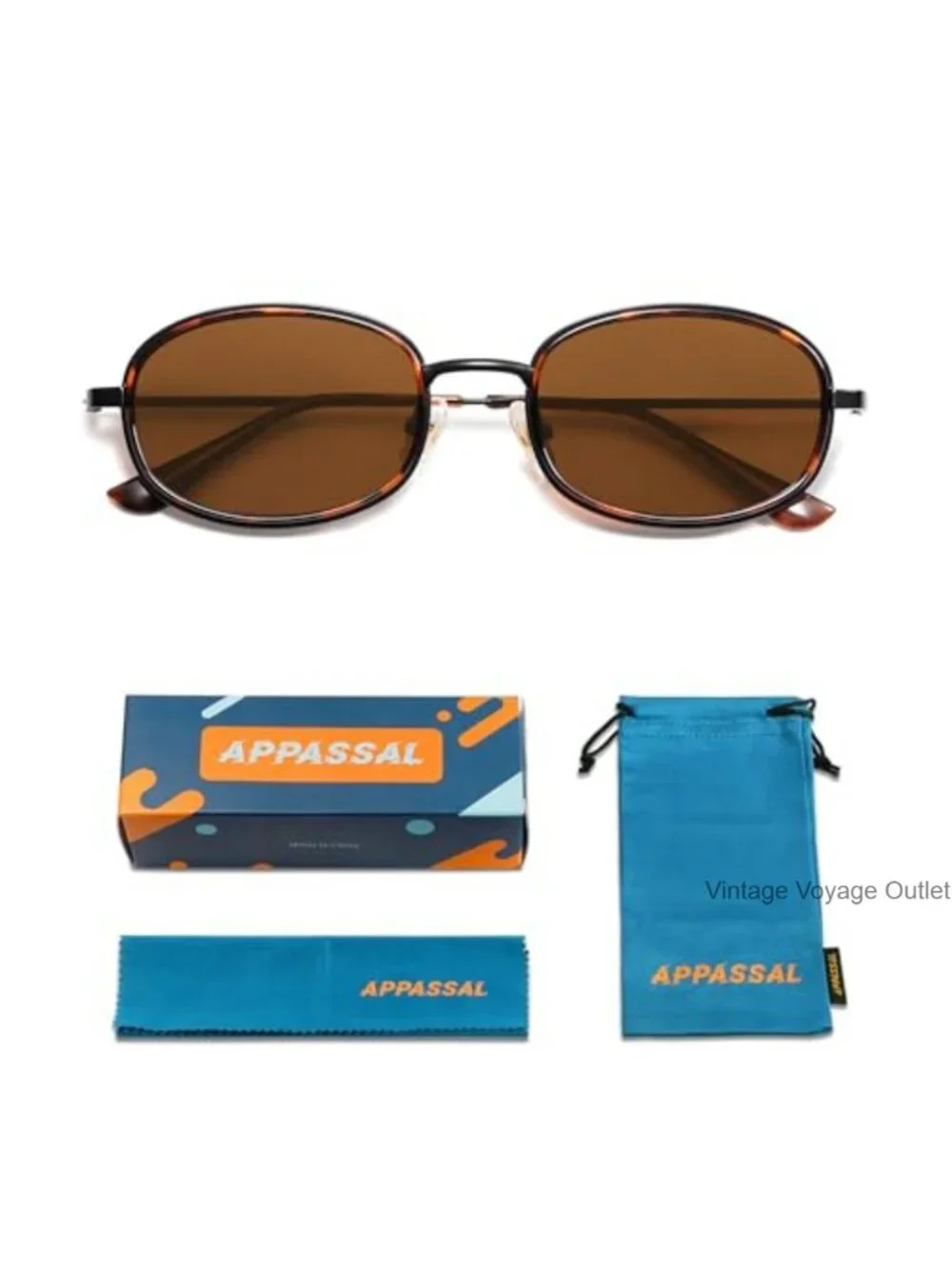 Retro Round Metal Sunglasses UV400 Protection Gift Box